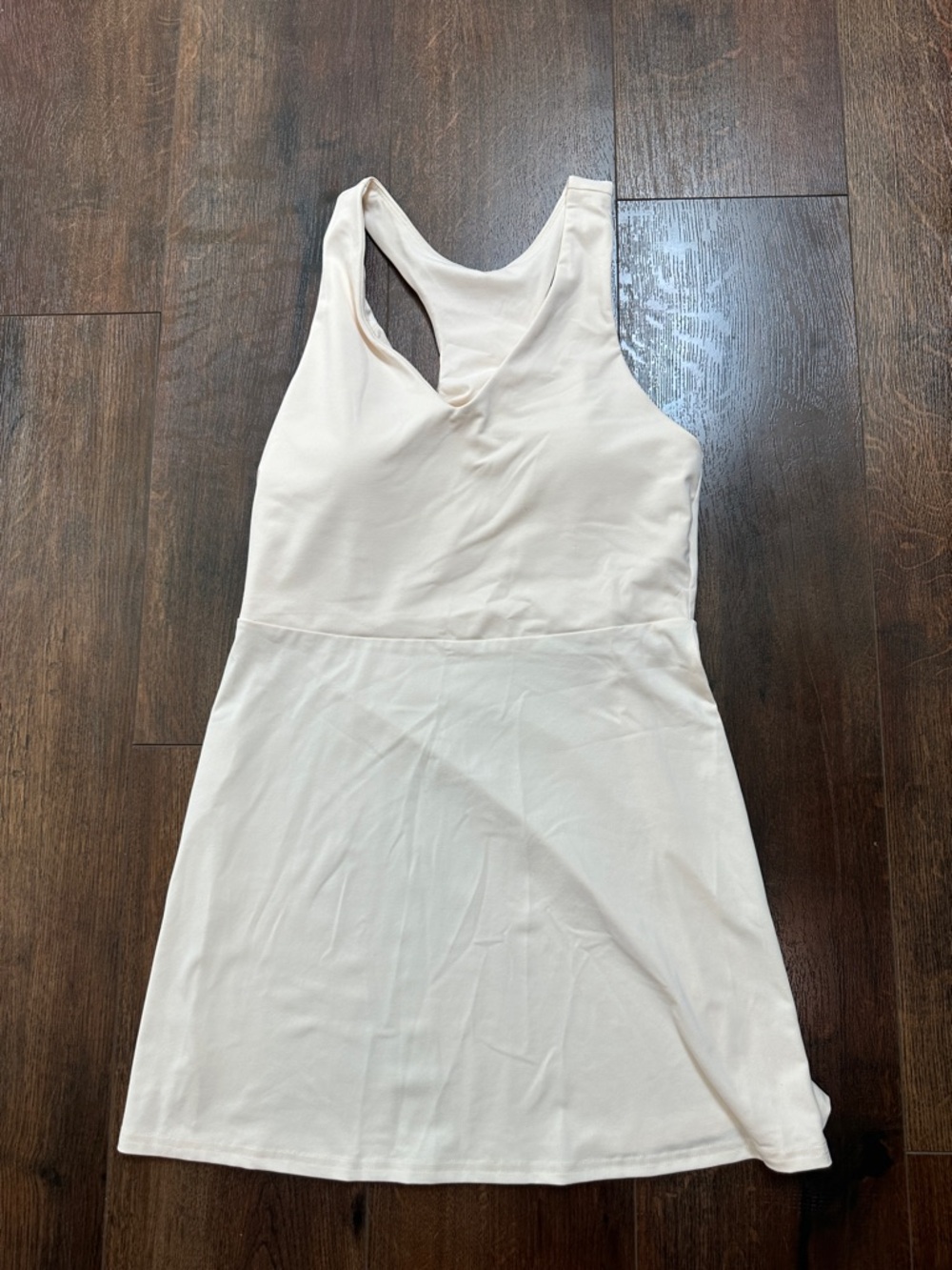 Fabletics Cream Racerback Athletic Dress